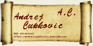 Andrej Čupković vizit kartica